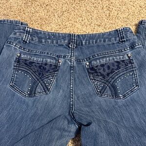 Christopher & Banks Denim Boot Cut Jeans with Patterned Pockets